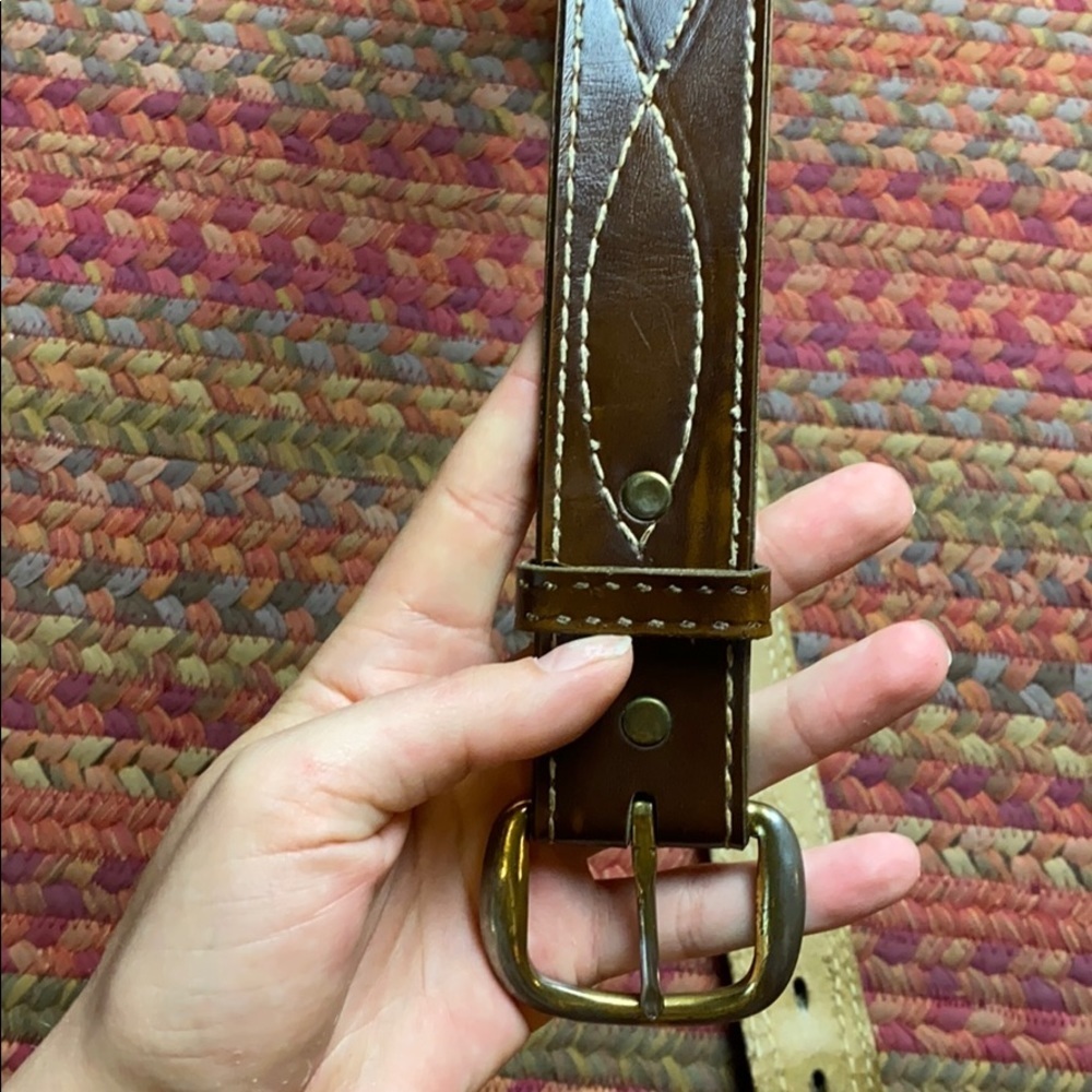 BROWN WESTERN LEATHER BELT